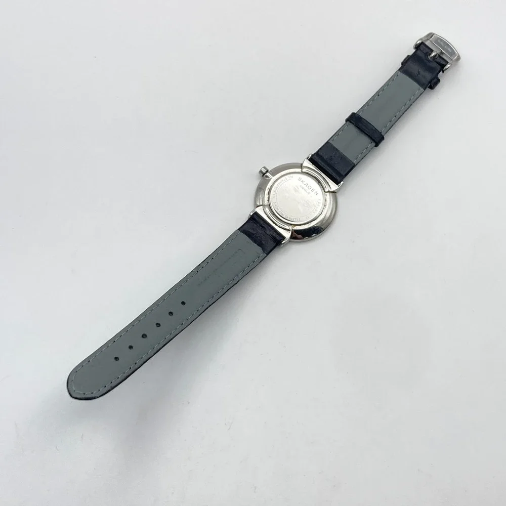 Skagen Annelie Womens Watch 34mm Silver Tone Crystals SKW2752 New Battery 8.5